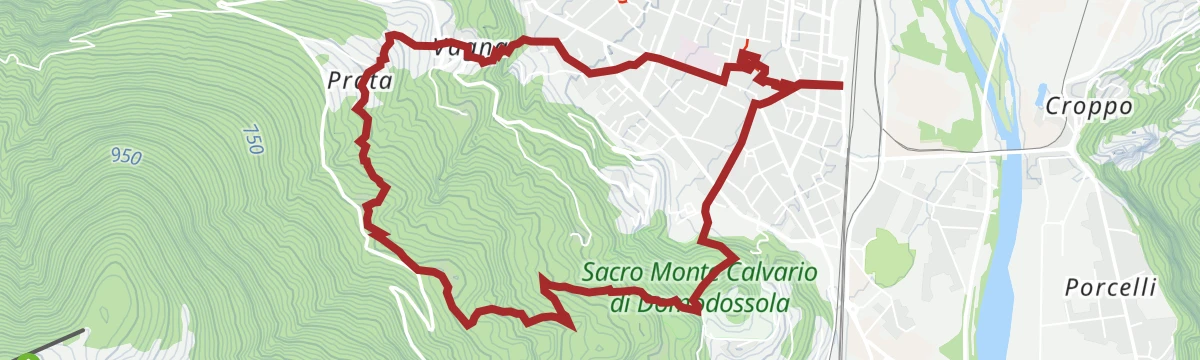 Route map: PERCORSO SLOW TREK